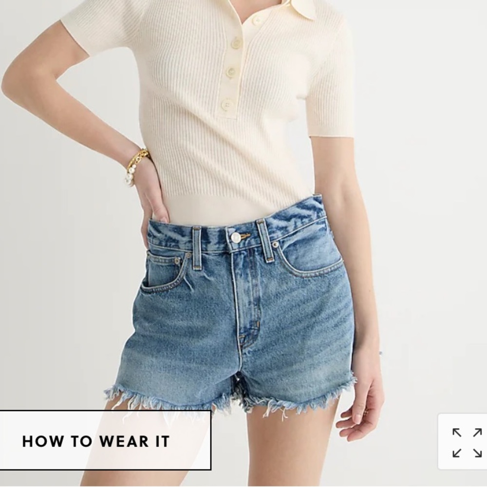 J Crew Relaxed denim short in Baxter Street wash BF378